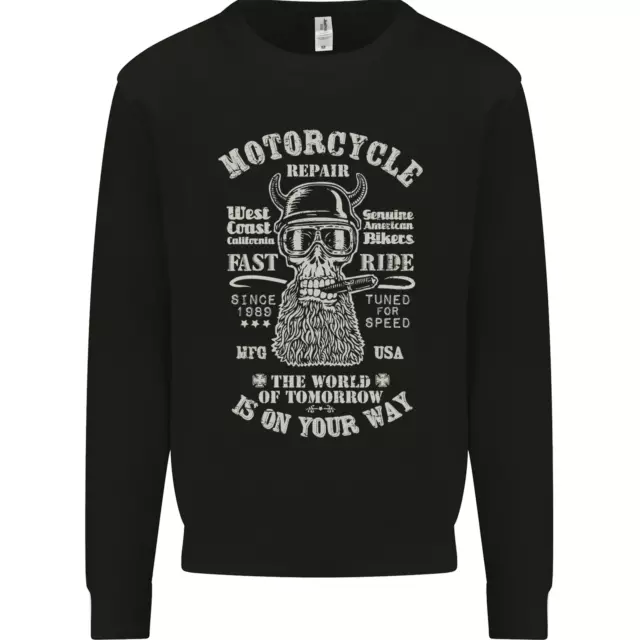 Felpa Maglione Riparazione Moto Moto Biker Uomo