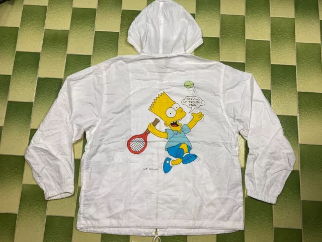 Vintage 90er 1994 Bart Simpson Tennis Hoodie Leichte Jacke mit...