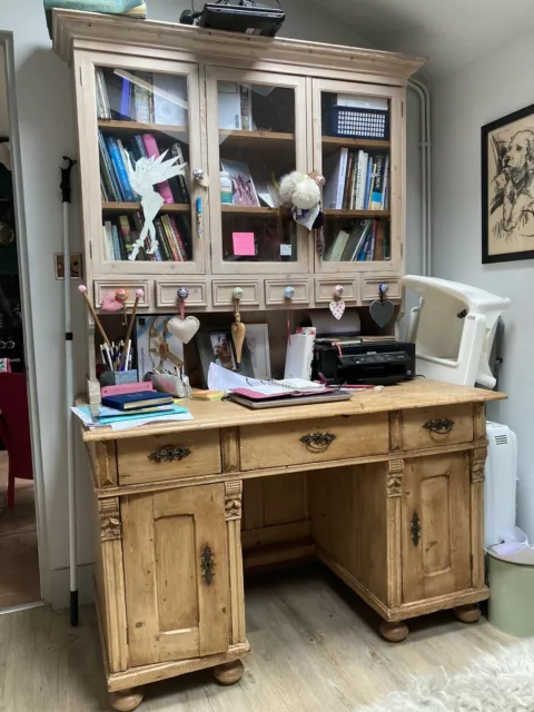 Old pine desk and bureau top