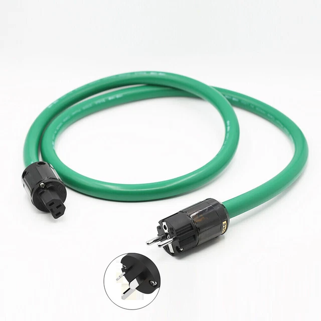 1 X High-End EU Plug Power Cable With Schuko Plug, Schuko Plug To