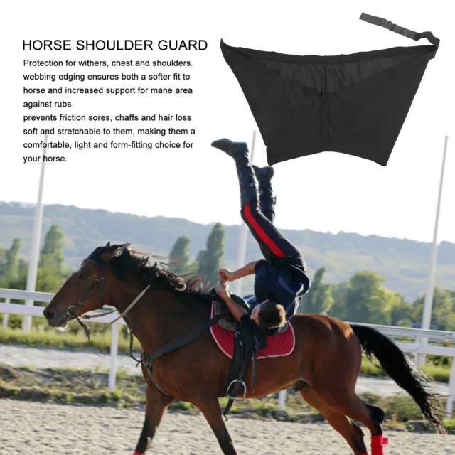 (M)Stretch Horse Shoulder Guard Anti Rub Bib Chest Saver Wither Protector Re RMM