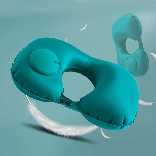 Inflatable Travel Head & Neck Pillow U Shape Headrest Cushion sleep pillow
