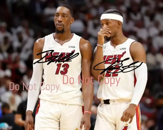 Jimmy Butler & Bam Adebayo Signed Photo 8X10 Rp Autographed Picture Miami Heat