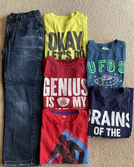 Lot Of Boys Winter Clothes Youth Size Medium 7/8 Jeans Shirts