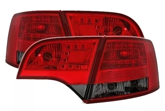 LED Rückleuchten Set in Rot Smoke für Audi A4 B7 Avant Kombi Heckleuchten