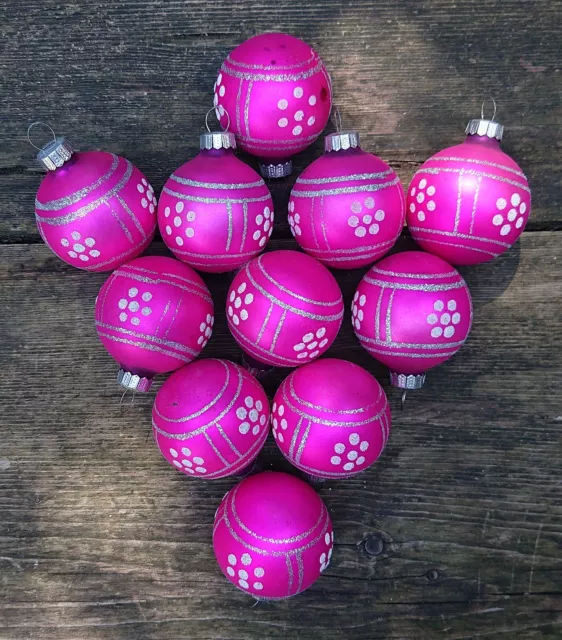 11 Bolas Antiguo Navidad Adornos de Árbol de Navidad Bolas Rosa