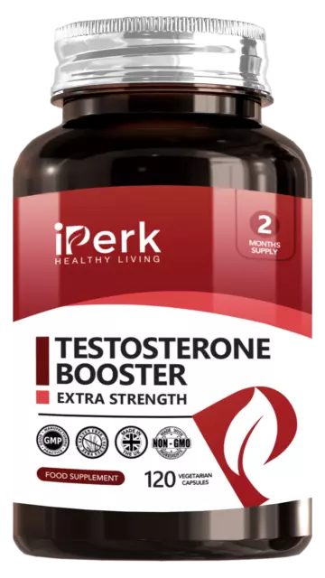 Testosteron Booster 120 Kapseln Bockshornklee + Ginseng + Maca + D-Asparaginsäure + Zink