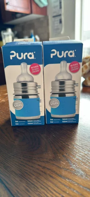 Pura 5oz Baby Bottle Stainless steel