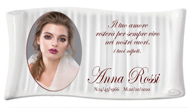 Vaso Porta Fiori Per Tomba Con Dedica Speciale “Mamma E Papà” – Decorazione Commemorativa In Plastica Con Rose - 2