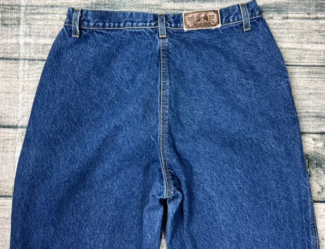 Vintage Rocky Mountain Rockies Blue Denim Jeans Womens 34/15 Inseam 30 Vtg