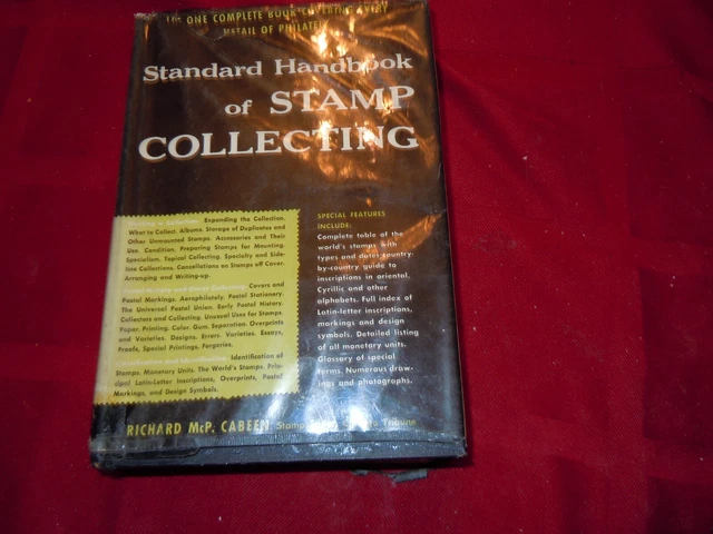 Standard Handbook Of Stamp Collecting Richard McP Cabeen 1965 Hardback Book