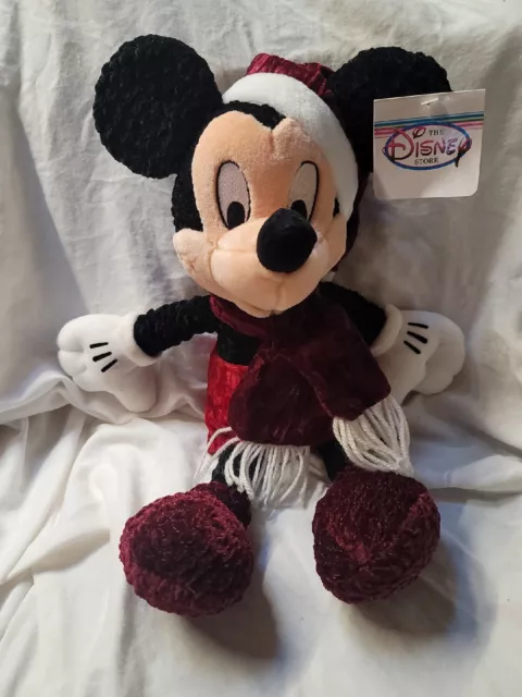 14" Holiday MM99 Santa Mickey Mouse Plush Christmas