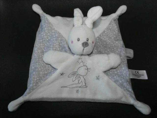 doudou lapin blanc gris étoile simba toys état neuf