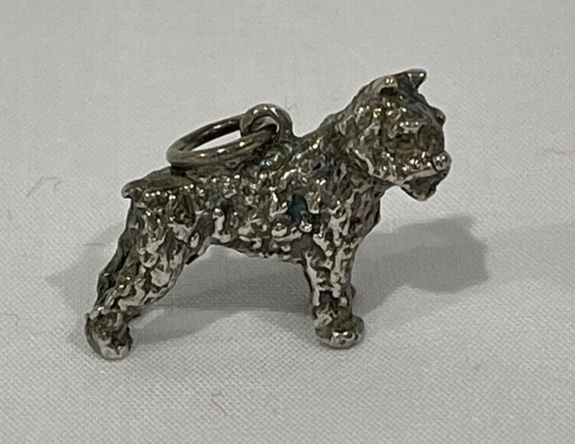 Silver Bouvier des Flandres Charm for Bracelet or Necklace
