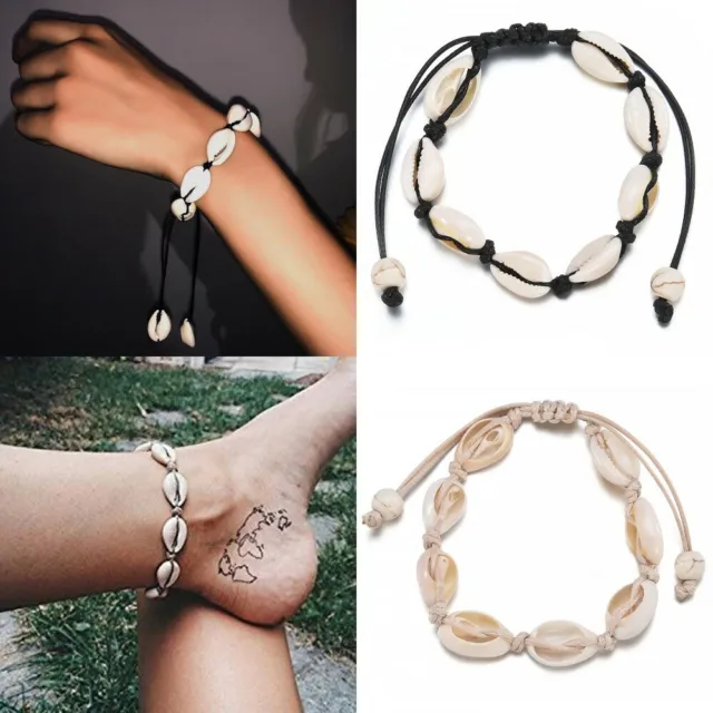 Women Boho Shell Charm Bracelet Anklet Fashion Ankle Foot Rope Jewelry Gifts NEW