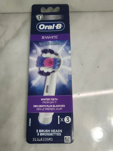 Cepillo de dientes eléctrico blanco Oral-B 3d cepillo de repuesto 3 quilates ENVÍO RÁPIDO GRATUITO