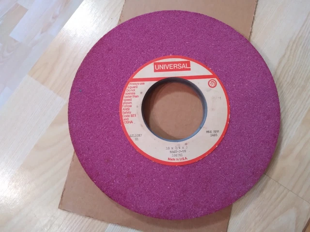 Universal 10" x 3/4" x 3" Ruby Grinding Wheel   RA60-J-V8