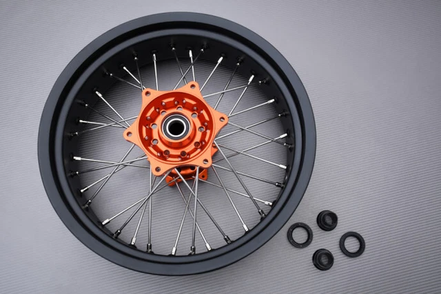 2 Paia (4 Pezzi) Di Raggi Riflettori Grandangolari Arancione Per Bicicletta Con Fissaggi Inclusi - Foto 2