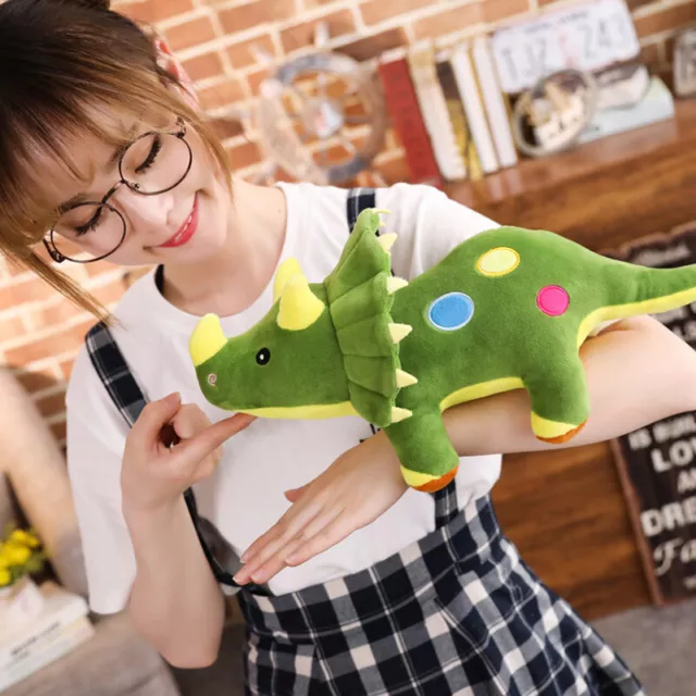 40cm Kreativer Plüsch Weicher Triceratops Plüschtier Dinosaurier PuppeStoff.EL