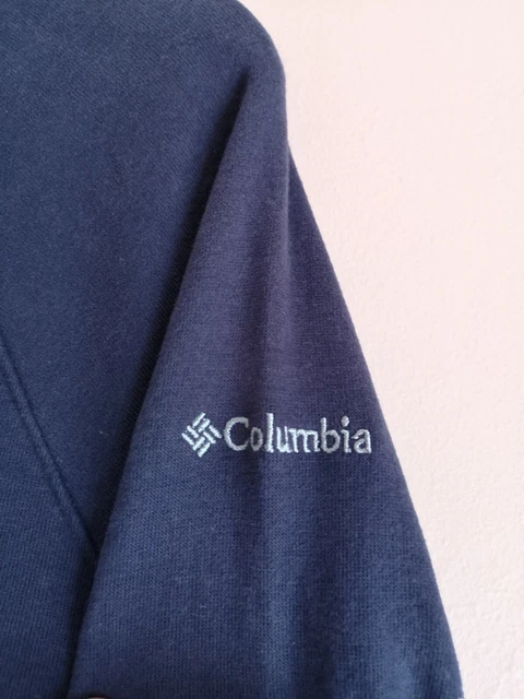 Columbia marineblau Nomadendruck Pullover mit Rundhalsausschnitt Baumwolle/Poly - Damen groß 8