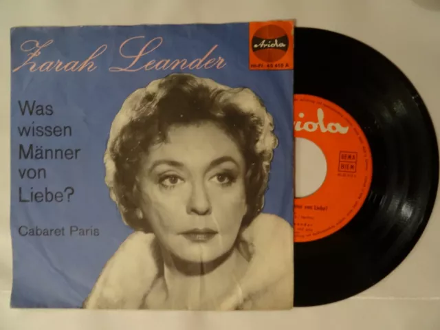 7"-Sg - ZARAH LEANDER: Was wissen Männer von Liebe?, Ariola 45 415 A, DE 62