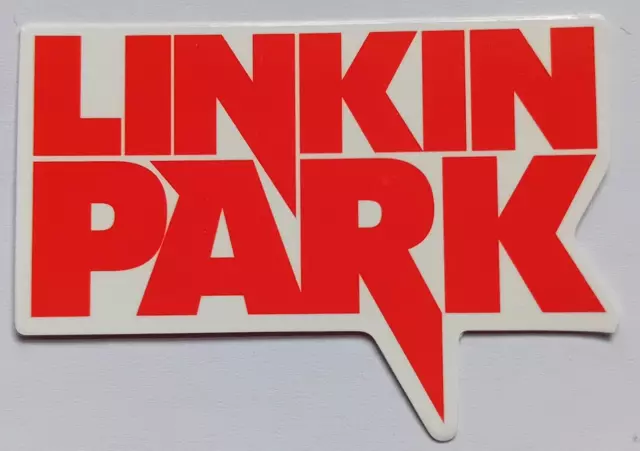 Linkin Park Rock Metall weiß & rot Band Name kleiner farbiger Aufkleber 6,5 cm x 4,5 cm