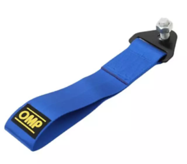 BLAU Universal OMP Rennabschleppgurt Haken Rallye Rennen Drift Auto Strecke JDM