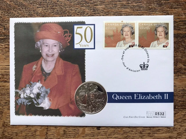 2002 Silver Canada $1 Coin, Queens Golden Jubilee PNC