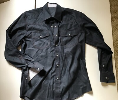 J. Hilburn Western Custom Pearl Snap up Tessitura Monti Blue Cowboy
