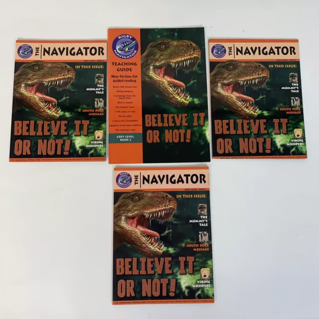 Guided Reading Rigby Navigator Teaching Guide + 3 Believe It Or Not Books Grey