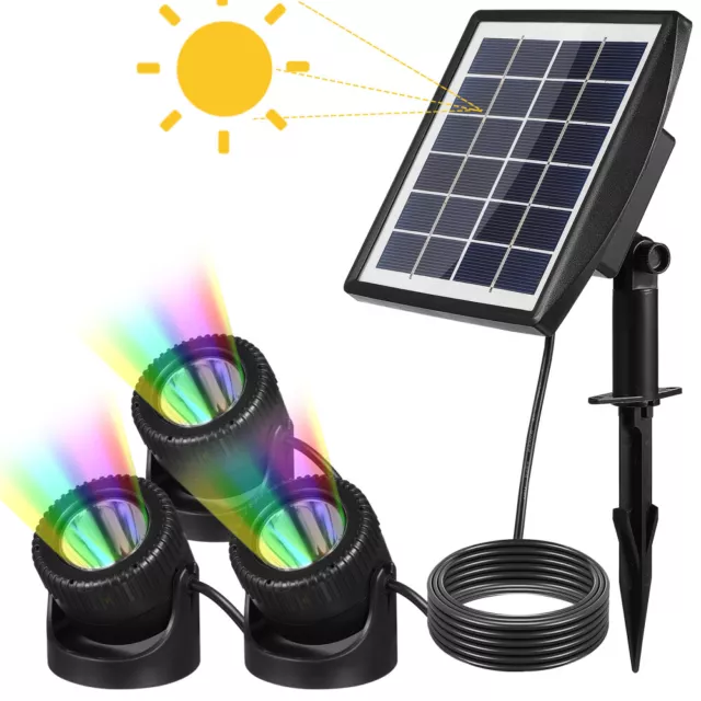 Solar Pond Light Submersible Led Light Fountain Lights Led Underwater Yard