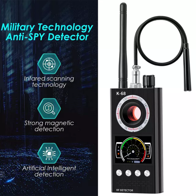 2023 K68 Scanner Detector RF Camera GSM Audio Bug Finder Signal Tracker