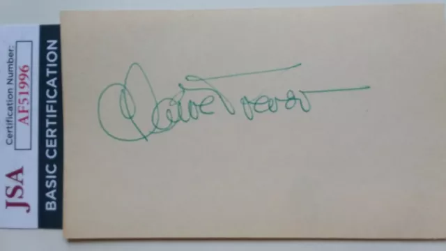 CLAIRE TREVOR- "Stagecoach" (with John Wayne) -SIGNED 3 X 5 Index Card- COA-JSA