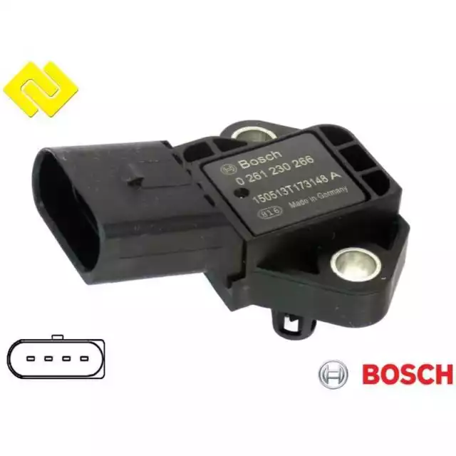 Genuine BOSCH 0261230266 ,0261230073 INTAKE MANIFOLD PRESSURE SENSOR MAP VAG