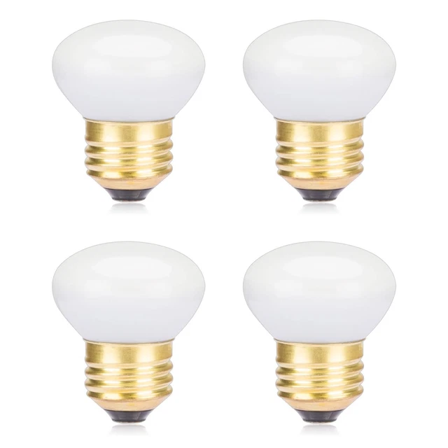 4 Pack 25R14 Reflector Short Neck Incandescent Light Bulb R14 25 Watt 120V Di