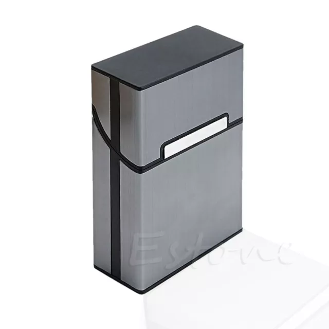 New Black Aluminum Metal Cigar Pocket Cigarette Box Holder Tobacco Storage Case 3