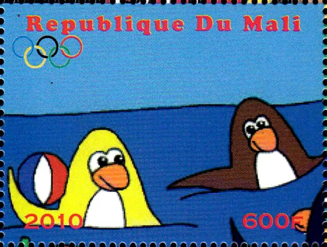 Mali postfrisch MNH Sport Olympia Spezial Zeichentrick Vogel Pinguin Wasserball