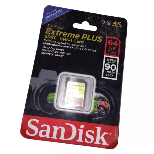 SanDisk Extreme Plus SDXC UHS-I Card 64GB