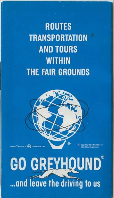 GREYHOUND MAP & Routes at the 1964-65 New York World's Fair Mint
