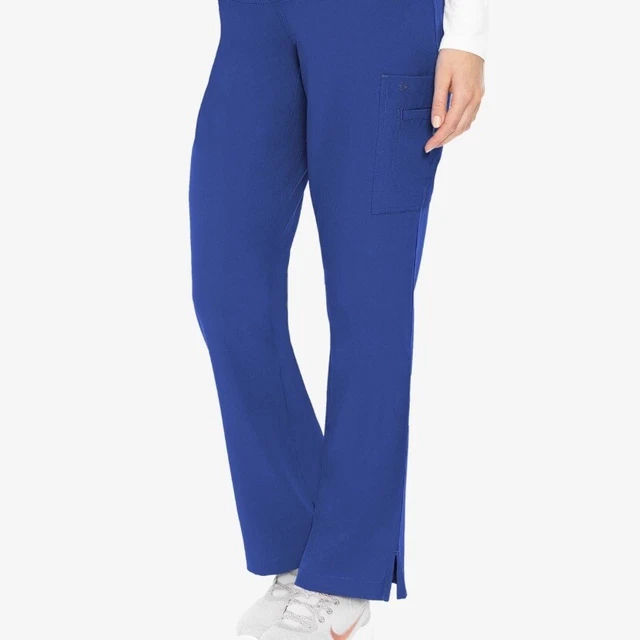 Med Couture Women's Maternity Scrub Boot Cut Pants Royal Size Small Petite 8727P
