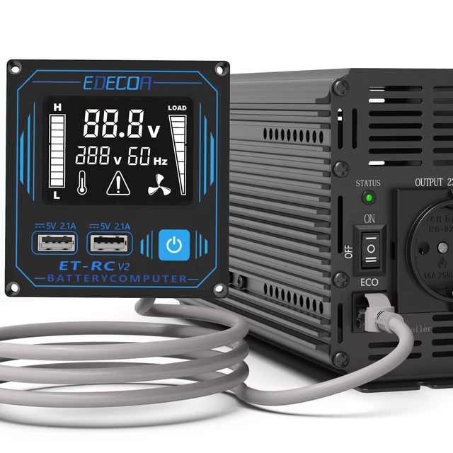 Invertitore A Onda Sinusoidale Pura Da 12 V A CA 220 V, 1000 W/2000 W - Foto 2