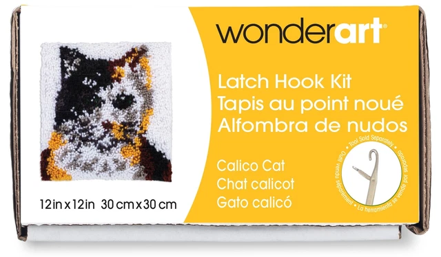 Kit de gancho de pestillo Wondert 12""X12""-Calico Cat -426927