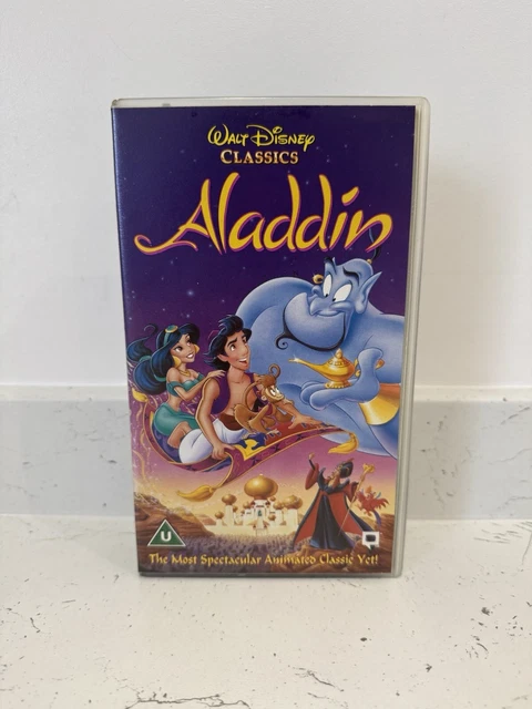 VINTAGE WALT DISNEY Classics Aladdin VHS Video Tape Original Case VGC £
