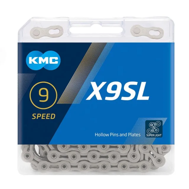 KMC X9-SL Silver 114L cycle bike chain