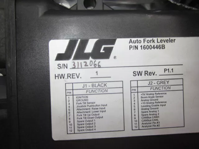 JLG Mfr Auto Fork Leveler 16600446B 5998015718808
