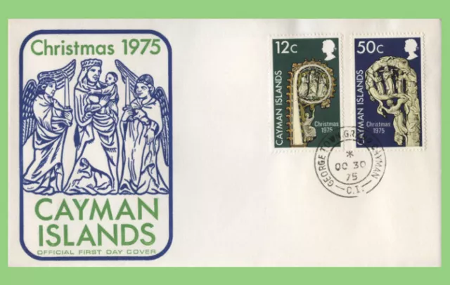 Cayman Islands 1975 Christmas set on First Day Cover