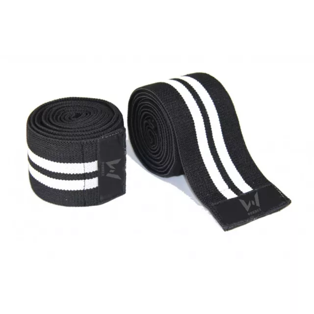 Worbel Extra Long Elastic Knee Wraps (Pair) Weightlifting, Powerlifting, Etc