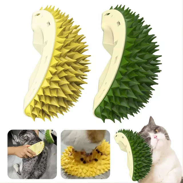 Durian Cat Brush, Dog Cat Self Groomer, Wall Corner Scratcher Massage Combs Duri