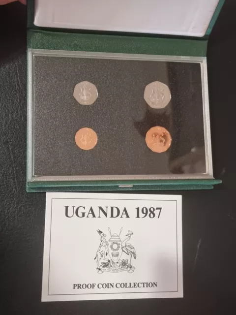Rare 1987 Uganda Proof Coin Set - Royal Mint