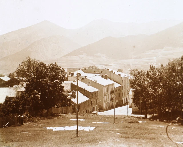 FRANCE Font-Romeu Pyrénées c1930 Photo Stereo Plaque de verre Vintage 